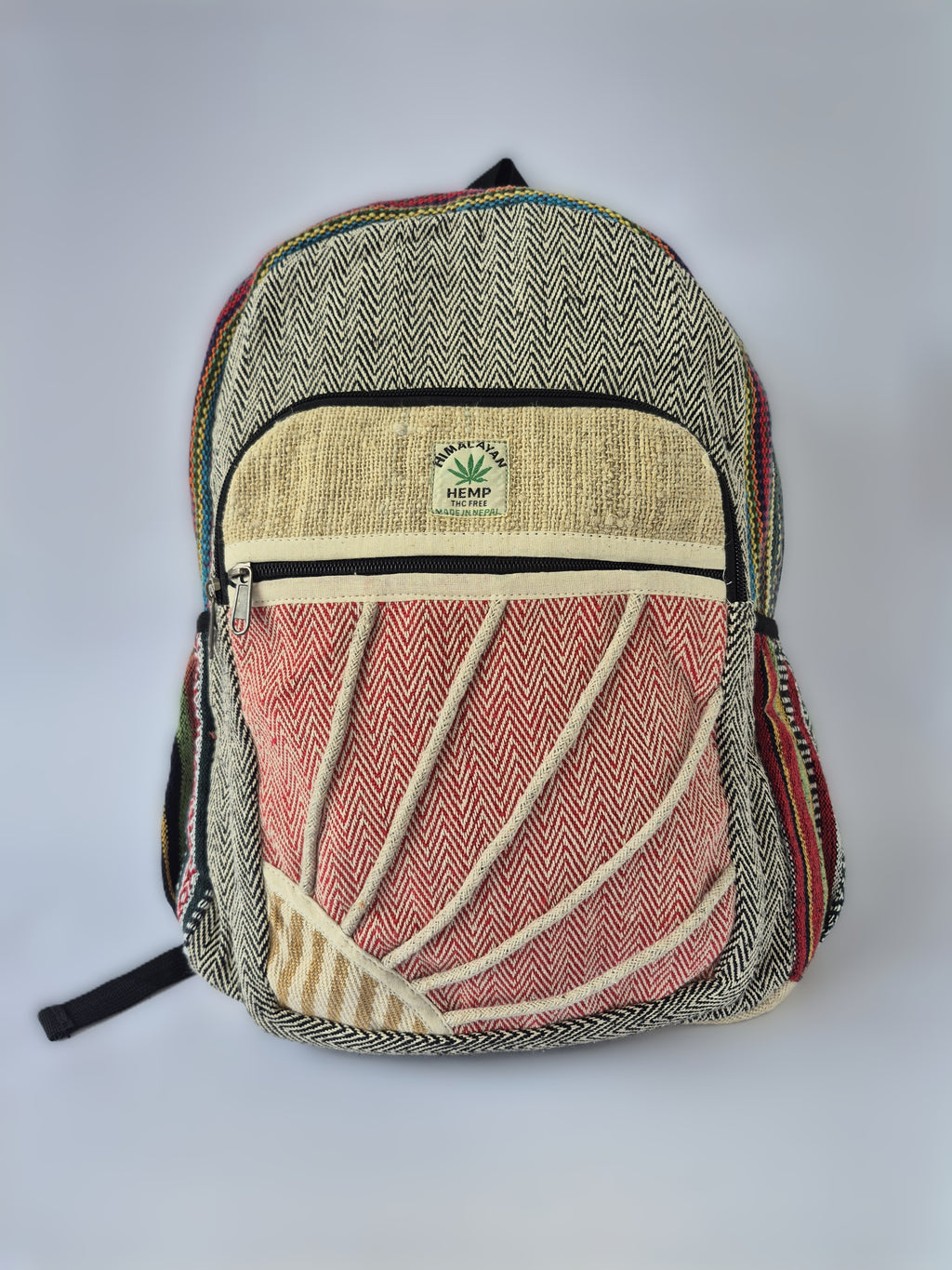 Striped red laptop bag