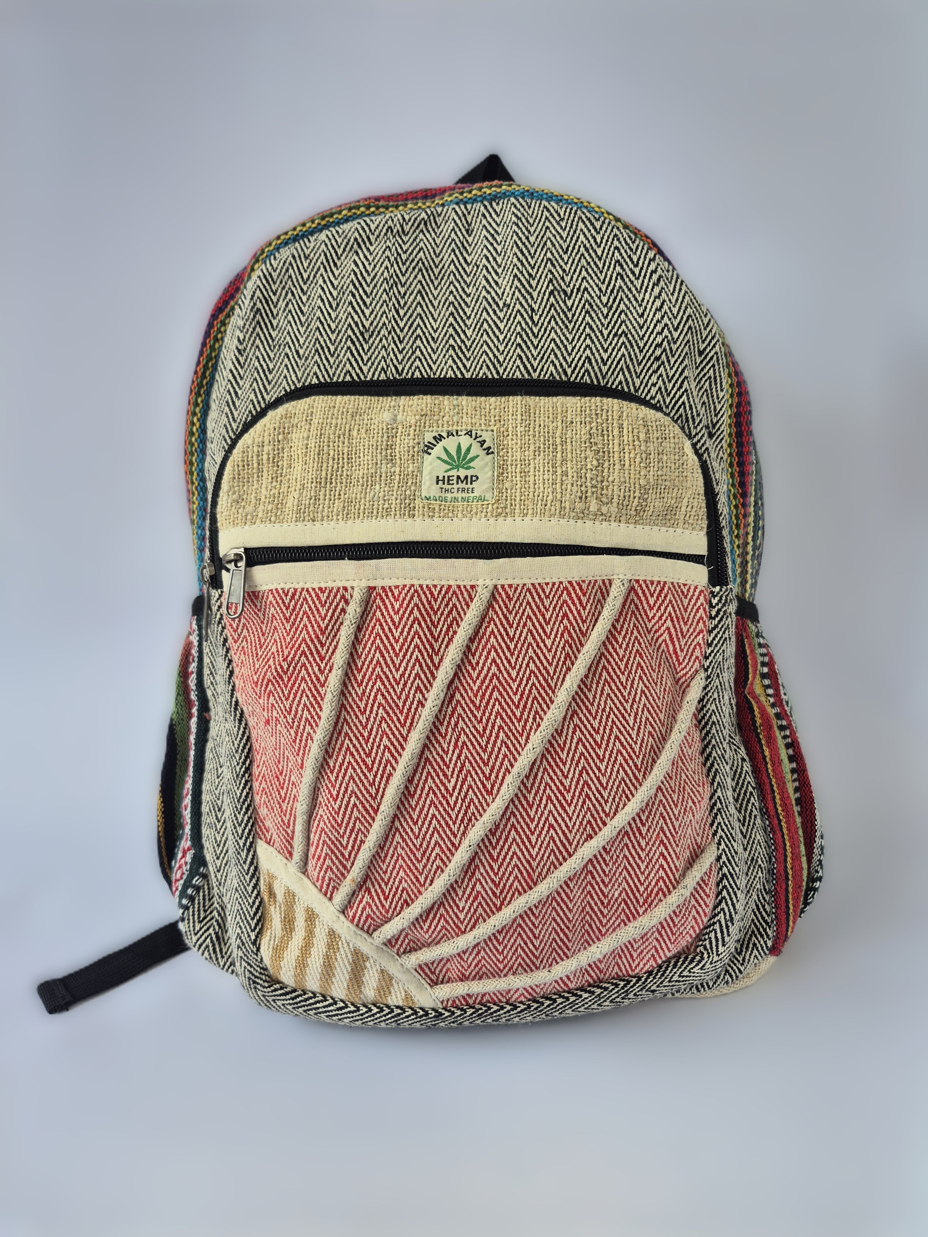 Striped red laptop bag